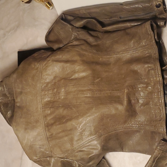 XS DARK GREY DANIER LEATHER JACKET! - Picture 4 of 6
